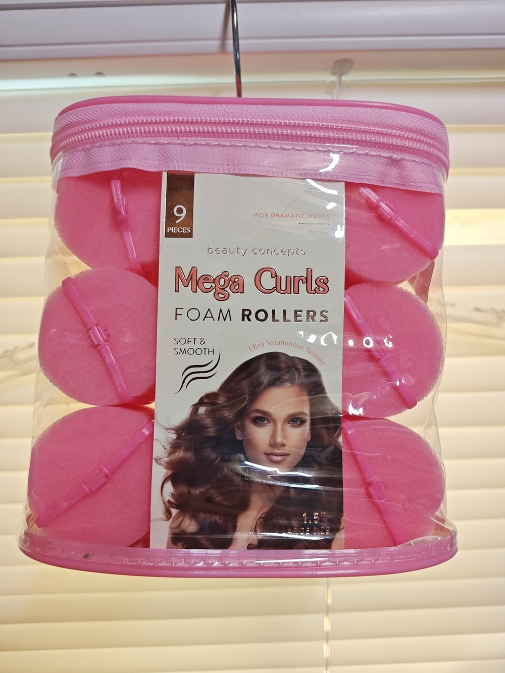 beauty concepts Mega Curls Pink Foam Rollers - 9 Pack